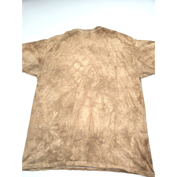 The Mountain Native American Bald Eagle Brown Tan Tie Dye T-shirt Size L 2009 - Picture 9 of 13